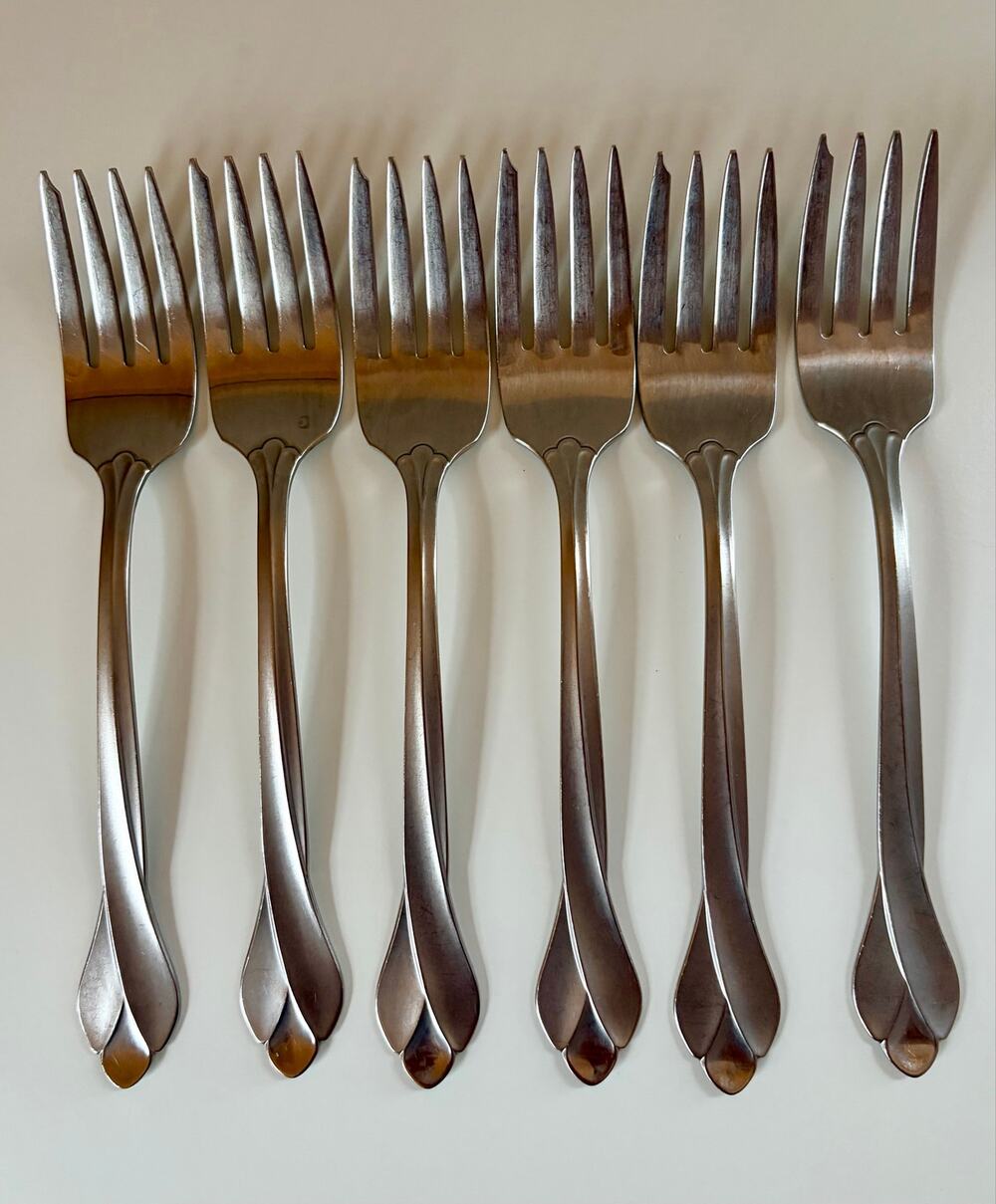 Oneida USA Tribeca Satin Salad Fork Set of 6